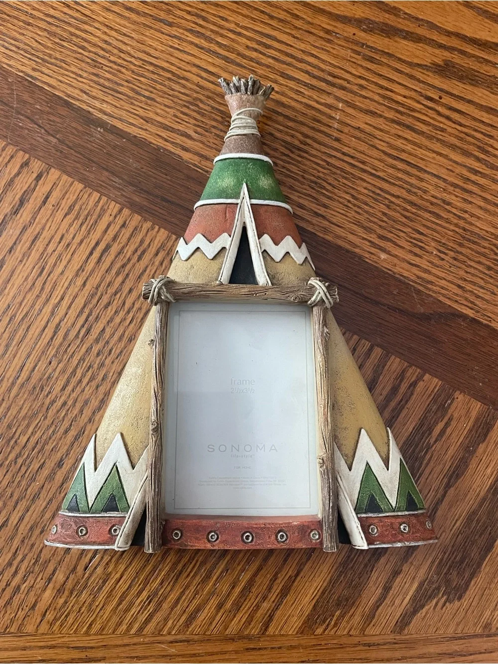 Lot of 2 Small Vintage Children’s Photo Frames, Ladybug & Teepee